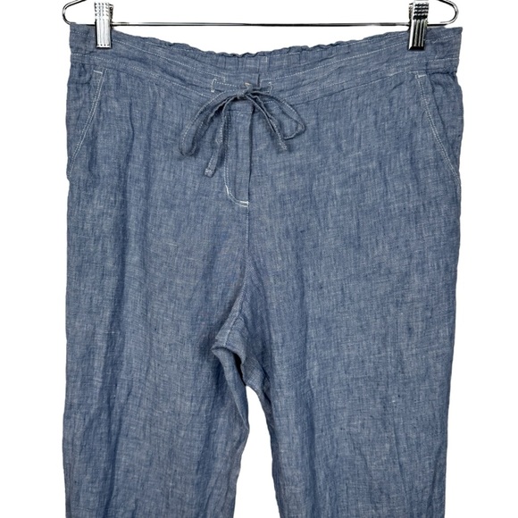Tommy Bahama Palmbray Tapered Linen Pants, Light Blue, Size M - Picture 2 of 8